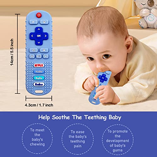 ERSIHUA, 2 опаковки силиконови детски играчки за никнене на млечни зъби, Прорезыватели с дистанционно управление