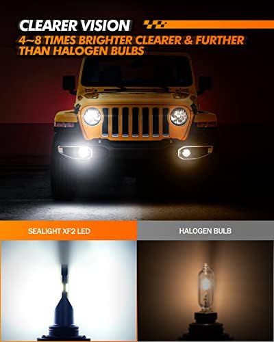 Комплекти светодиодни лампи SEALIGHT H11 със светодиодни фарове за мъгла електрически крушки H10, яркост 20000 Лумена