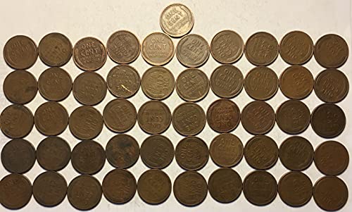 1942 D Линкълн Пшеничен Цент, Пени Ролка 50 Монети Продавачът Пени Много Добър