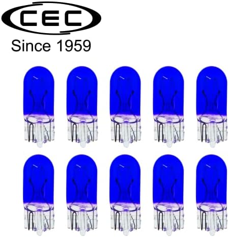 Миниатюрни електрически крушки CEC Industries 194B синьо 14, 3,78 W, 0,27 А, T3.25 (кутия от 10 броя)