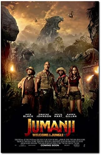 Плакат на филма Джуманджи Добре дошли в джунглата (24 x 36 см / 61 х 91 см) и без рамка, Готова за печат, фотография