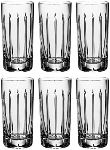 Кристална чаша за хайбола - Комплект от 6 чаши HB - Чаши Hiball - Кристални чаши, ръчно рязане - за пиене - вода