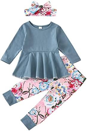 FAFAN/Комплект за деца, комплект за малки Момичета, Однотонная блуза в стил Мозайка с дълъг ръкав, Потници За Новородени