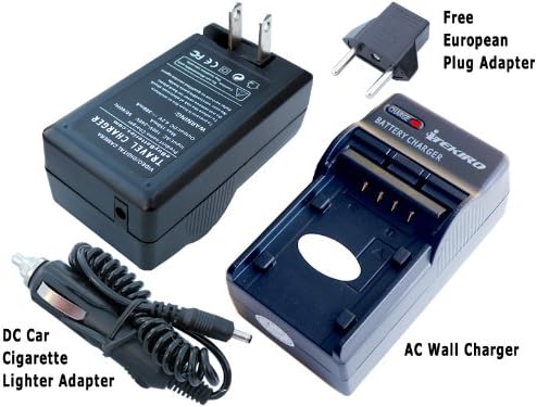 iTEKIRO AC Стенно Зарядно за Кола dc Комплект за Panasonic NV-GS400K + iTEKIRO 10-в-1 USB Кабел За зареждане