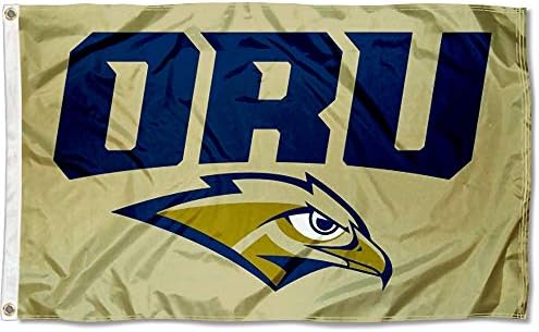 Знаме с логото на Oral Roberts Орли ORU