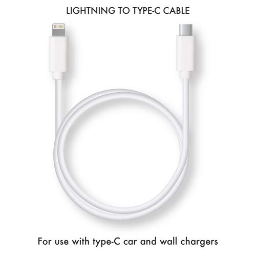 Сертифициран кабел iHip 3 фут PVC White Lightning за кабел Type-C с Гумено покритие на Огъване на Кабела на Зарядното