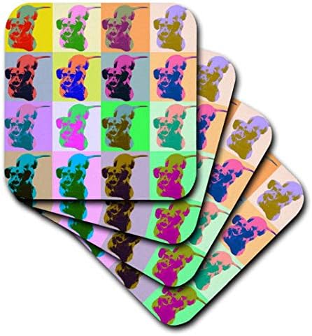 Комплект от 8 на каботажните 3dRose-Меки, Разноцветни, 8 парчета