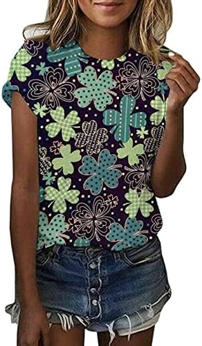 Денят на Св. Патрик, Дамски Блузи С Къс Ръкав, Летни Модни Сладки Тениски С образа на Централи, Ежедневни Свободни