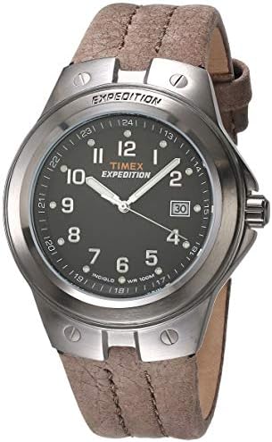 Мъжки часовник Timex T49631 Expedition Metal Тек кафяв Кожен ремешке Timex