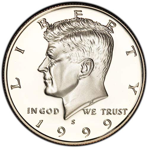 Монетен двор на САЩ, 1999 г. с плакированным покритие Kennedy Half Dollar Choice Без лечение