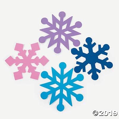 Страхотна Гигантските снежинки от Стиропор - Съраунд комплект от 24 Зимни занаяти за деца
