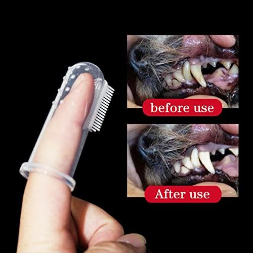 Четка за зъби за кучета ITODA 20 бр. с насипни четина, лесна за почистване на зъбите, хигиена на устната кухина,