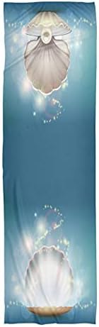 Спортни кърпи Dallonan за фитнес, Бели във формата на морска мида и блестящо Перлено син цвят, Спортни Кърпи за