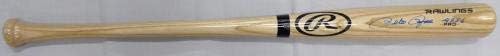 Бейзболна бухалка Пита Роуза с автограф Блондинки Rawlings Cincinnati Maya 4256 В Синьо Голограмме 177051 - Бейзболни