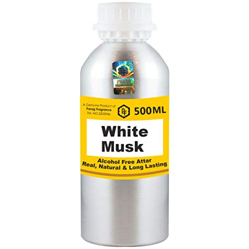 Parag Fragrances White Musk Attar 500 мл На едро опаковка Attar (Не съдържа алкохол, Силен аромат за мъже, жени
