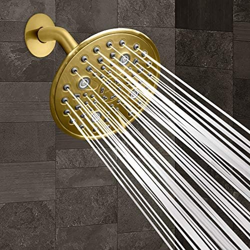 ShowerMaxx, серия Elite, 6 Режима на пръскане 6-инчов Регулируем накрайник за душ с високо налягане, MAXX-имитируйте