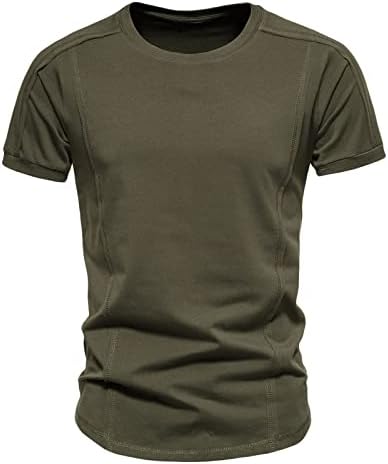 2023 Новата Мъжка Мода, Тениска с дълбоко V-образно деколте и Къси ръкави, Памучен Еластична Долна Риза С Малка