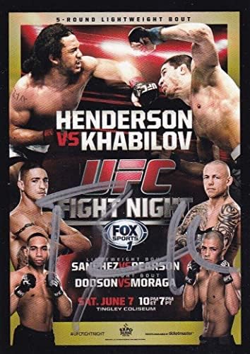 Бенсън Хендерсън подписа Плакат 2015 Topps UFC Champions Fight Night 42 С автограф на Картата - Плакати на Събитието