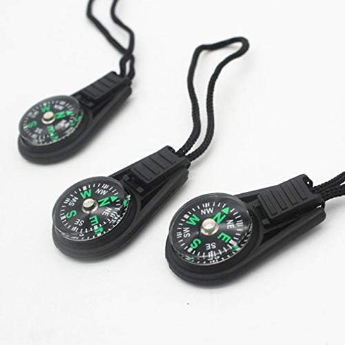 Комплект за оцеляване LIUJUN Mini Compass с Брелоком за ключове за нощуване на открито, Туризъм, идеален за носене