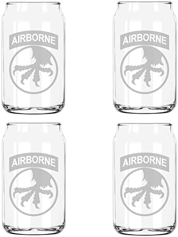 Дизайн на чаши 17-та въздушнодесантна дивизия SSI С гравиран 5 Грама бирена кутийка Дегустатор Стъклена Опаковка