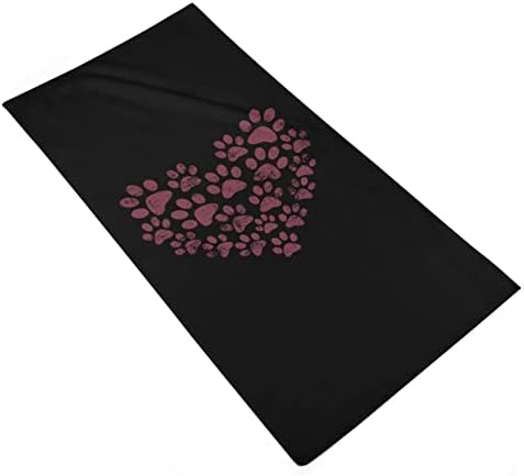 Кърпи за ръце от Микрофибър с Принтом Кучешки Лапи във формата на Сърце, Супер Впитывающее Кърпа, Бързосъхнеща Гъба