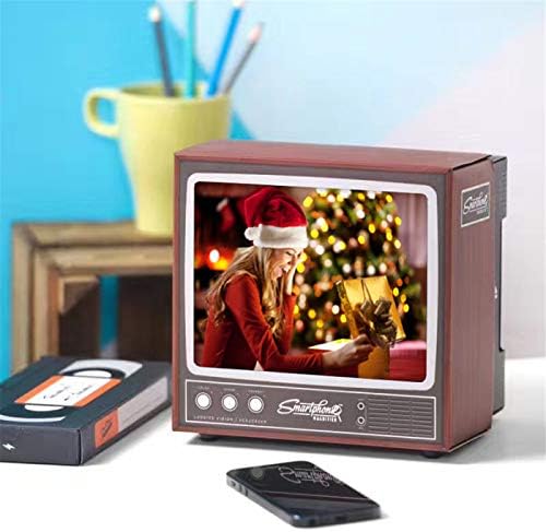 Лупа на екрана на телевизора в Ретро стил, Уголемено изображение на екрана на телефона, усилвател за 3D-видео, за защита на очите, Затворена конструкция (повишена пос