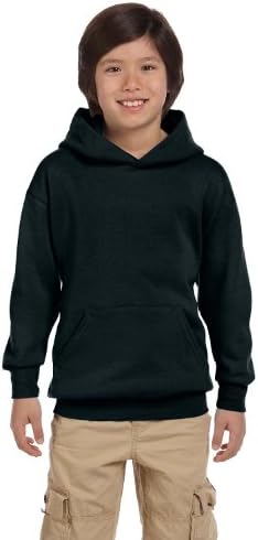 Hoody-пуловер Hanes Big Boys ComfortBlend EcoSmart с качулка _Black_XS