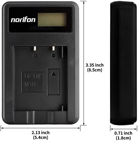 Зарядно устройство за NP-85 LCD USB за фотоапарати Fujifilm FinePix SL1000, FinePix SL240, FinePix SL245, FinePix