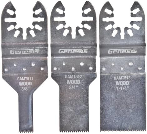 Genesis GAMT501 Универсално Быстросъемное Колеблющееся Нож за рязане на Вълни от 3 теми В Асортимент, Сребрист