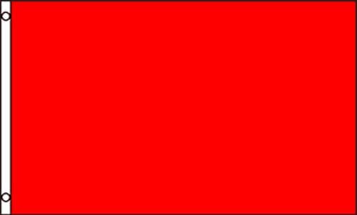 НАЙЛОНОВ (НЕ Полиестер) Обикновен Червен флаг с размери 3x5 инча от 210D НАЙЛОН-S С клипове