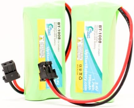 Комплект от 2 теми - Подмяна на батерията Uniden D1780-2 - Съвместим с акумулаторна батерия за безжичен телефон