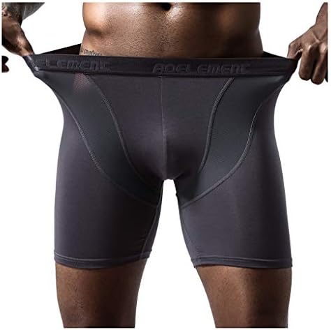 Къси Панталони-Боксерки За Мъже, Дишащи Бързо Съхнещи Секси Ластични Спортни Дълги Тънки Плоски Мъжки Панталони,