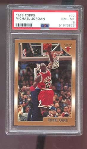 1998-99 Topps #77 Майкъл Джордан PSA Баскетболно картичка на 8 - ми клас НБА 1998 1999 Чикаго Булс
