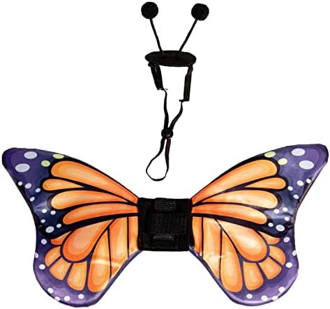 Костюм пеперуда Пет Krewe Костюм с крила на пеперуда, за домашни любимци - щипка за колан, един размер подходящ