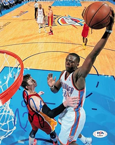 РЕДЖИ ДЖАКСЪН подписа снимка 8x10 PSA / DNA с автограф Оклахома Сити Thunder - Снимки на НБА с автограф