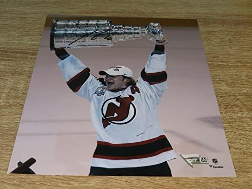 Патрик Елиас Подписа снимка с автограф Ню Джърси Дэвилз 8x10 Само за стикери Фанатици - Снимки на НХЛ с автограф