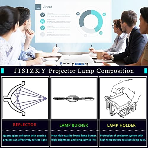 JISIZKY 5811118154-SVV Преносим модул Лампа с нажежаема Жичка с Корпус за Проектор VIVITEK D551 D552 D555 D556 D557W
