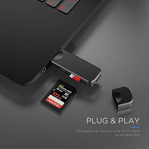 Четец на SD-карти Casolu USB3.0, четец за карти Micro SD четец на карти TF четец за карти 2-в-1 за SD / TF карта, четец на карти за фотоапарата