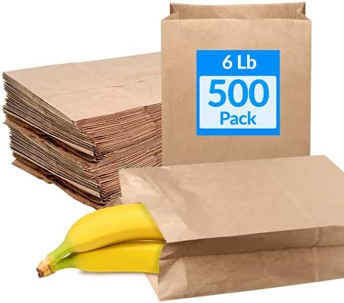 Рели. Хартиени пакети за обяд, 6 Паунда | 500 БР - търговия на Едро | на Кафяви Хартиени торби с капацитет 6 килограма