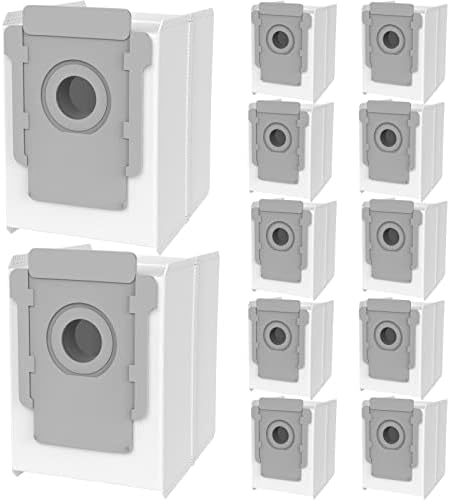 12 вакуумни Опаковки пакети, съвместими с пакети за iRobot Roomba от серия i & s & j, Сменяеми торбички за прах за iRobot Roomba i1 + i3 + (3550) i4 + i6 + i7 + i7Plus j7 + (7550) i8 + s9 + s9 Plus, Автоматична тор