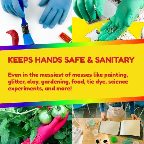 Ръкавици за бродерия Hygloss Продукти за деца - Не съдържат нитрилового латекс, Предпазват ръцете си-Многократно