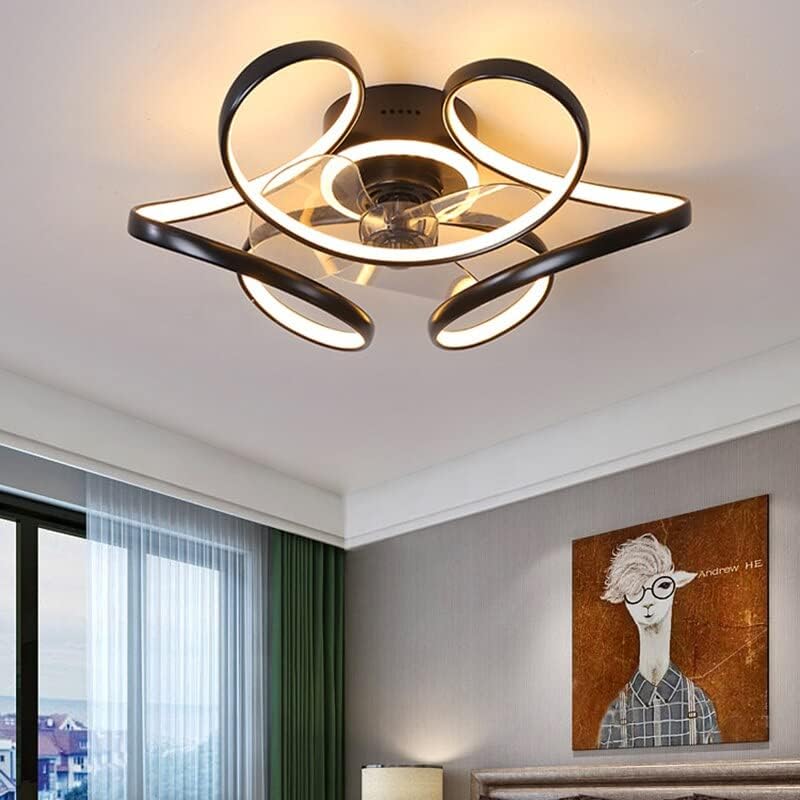 Chez Max Nordic Трапезария led лампа с вентилатор на тавана, Без остриета вентилатор на Тавана за Спални с Дистанционно