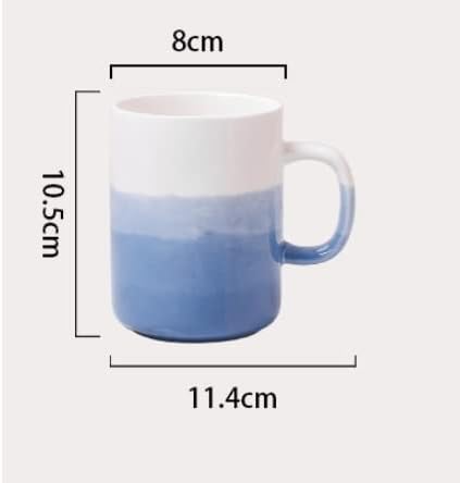 SDFGH Градиентный Цветен Керамичен Комплект Чаши За Изплакване на Устата Домакински Часова Пара Северна Чаша За